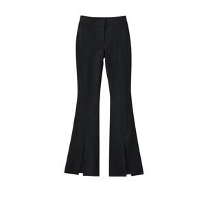 Derek Lam 10 Crosby Black Front Slit Pants Sz 6 NWOT High Rise Flare